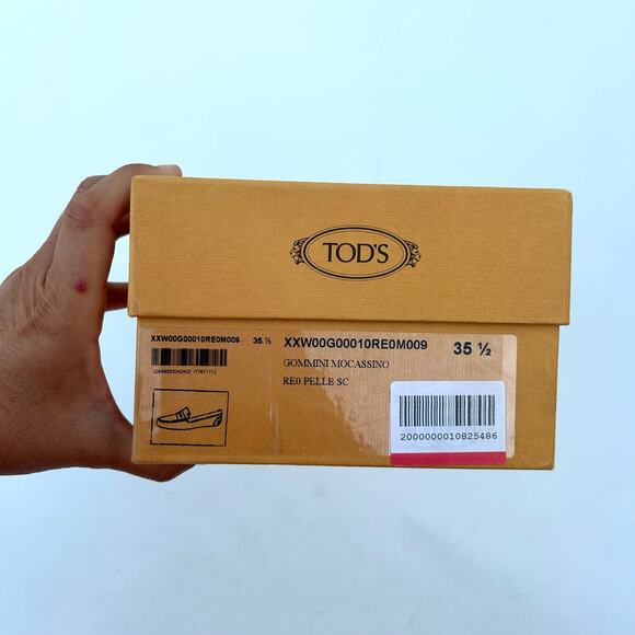 Tod’s Gommino Driving Shoes Moccasin Loafers Beige Box 35.5 Size 5.5 Tan Tods - Picture 14 of 14
